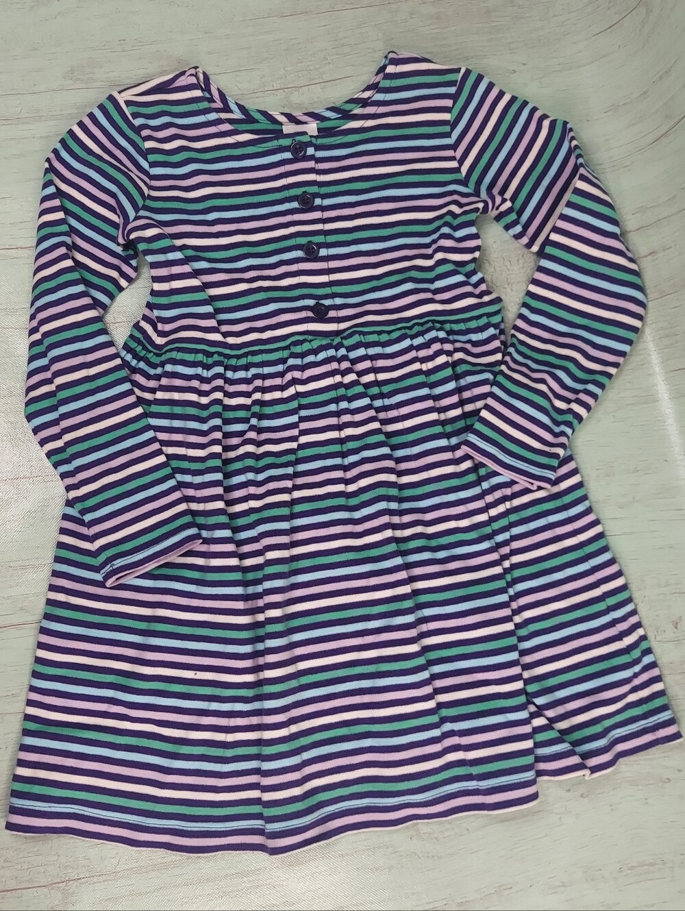 Hanna Andersson Stripped Dress 100% cotton Size 6/7